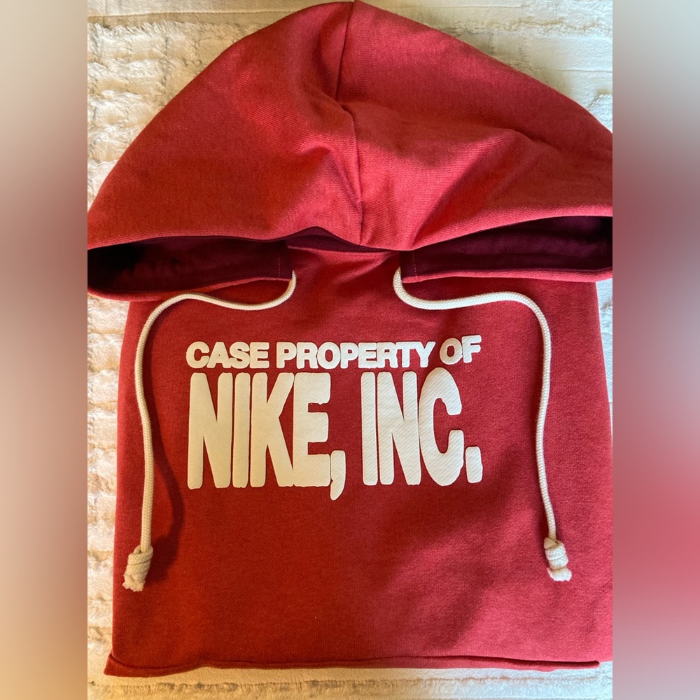 Nike Red Hoodie with White Logo